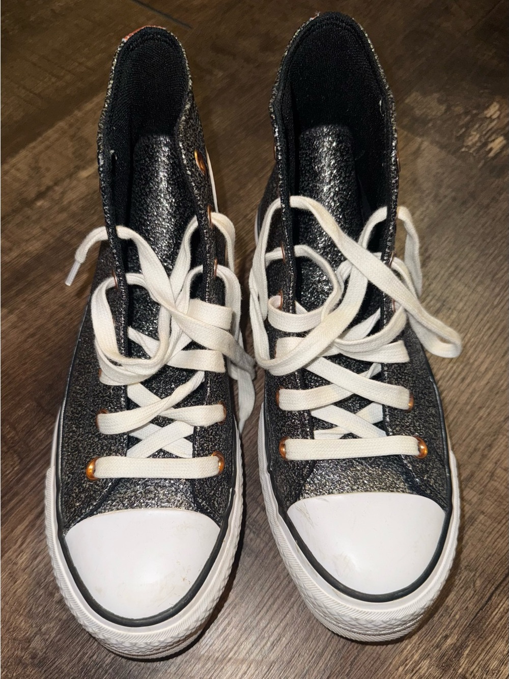 Converse Black Glitter High-Top Sneakers EUC